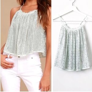 NEW Free People Embellished Mesh Top - Small